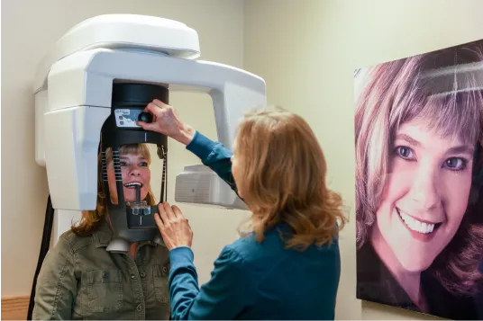 patient in Cone Beam 3D Imaging machine