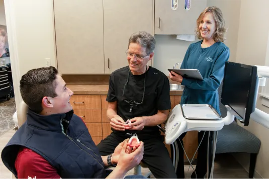 doctor talking to patient